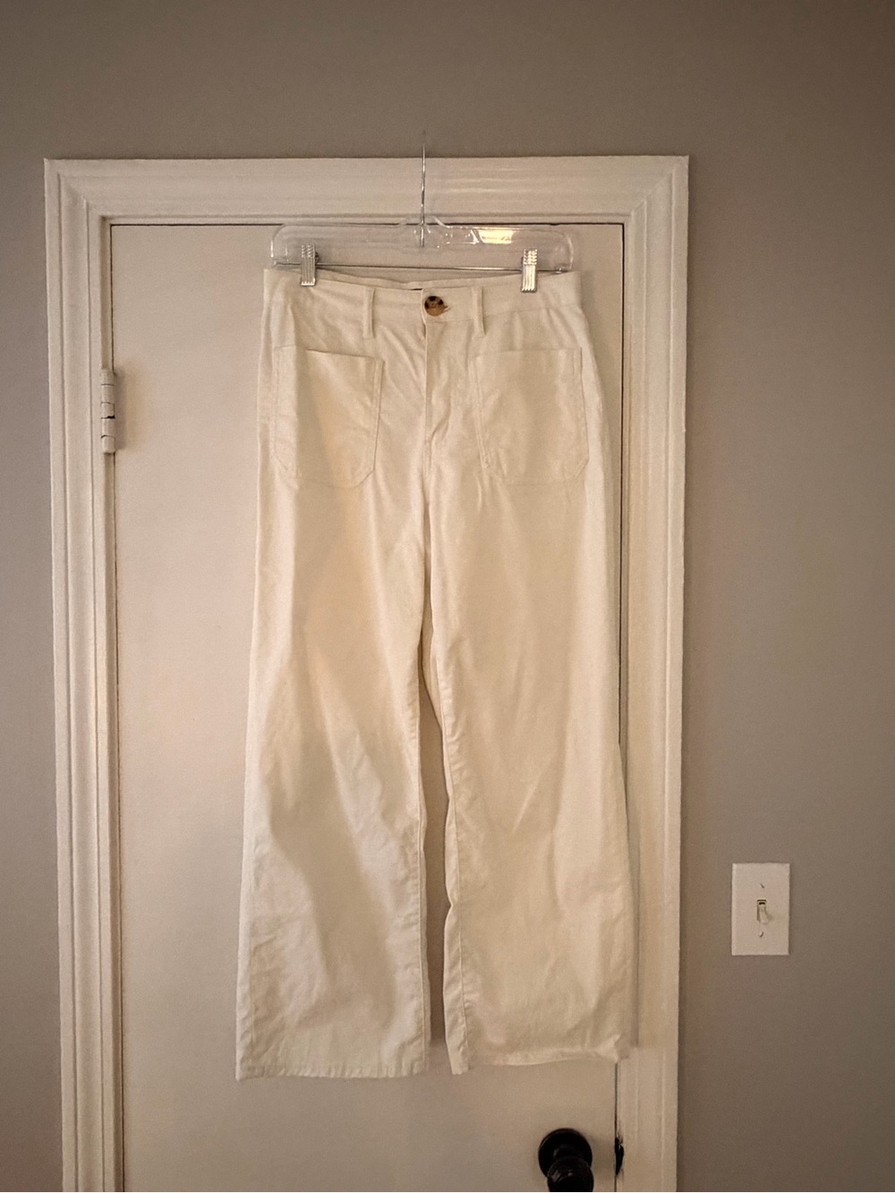 Quince Cream Wide-Leg Trousers